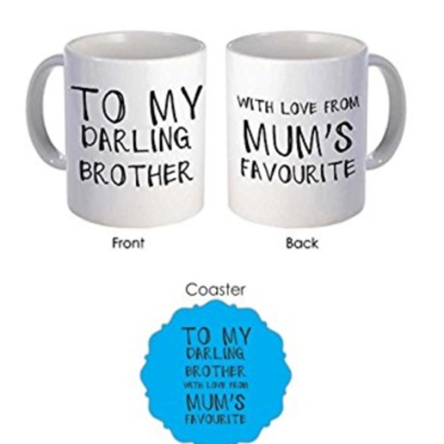 Rakhi Mug and Coaster Set for Brother