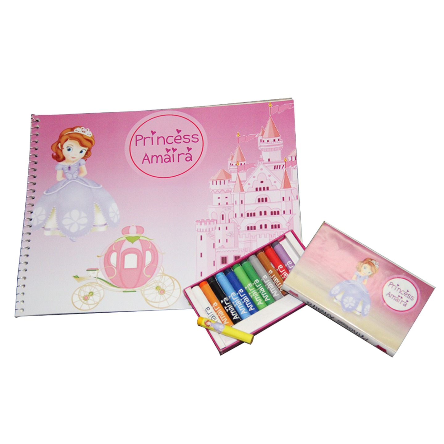 Art Book and 12 Piece Crayon Set Combo