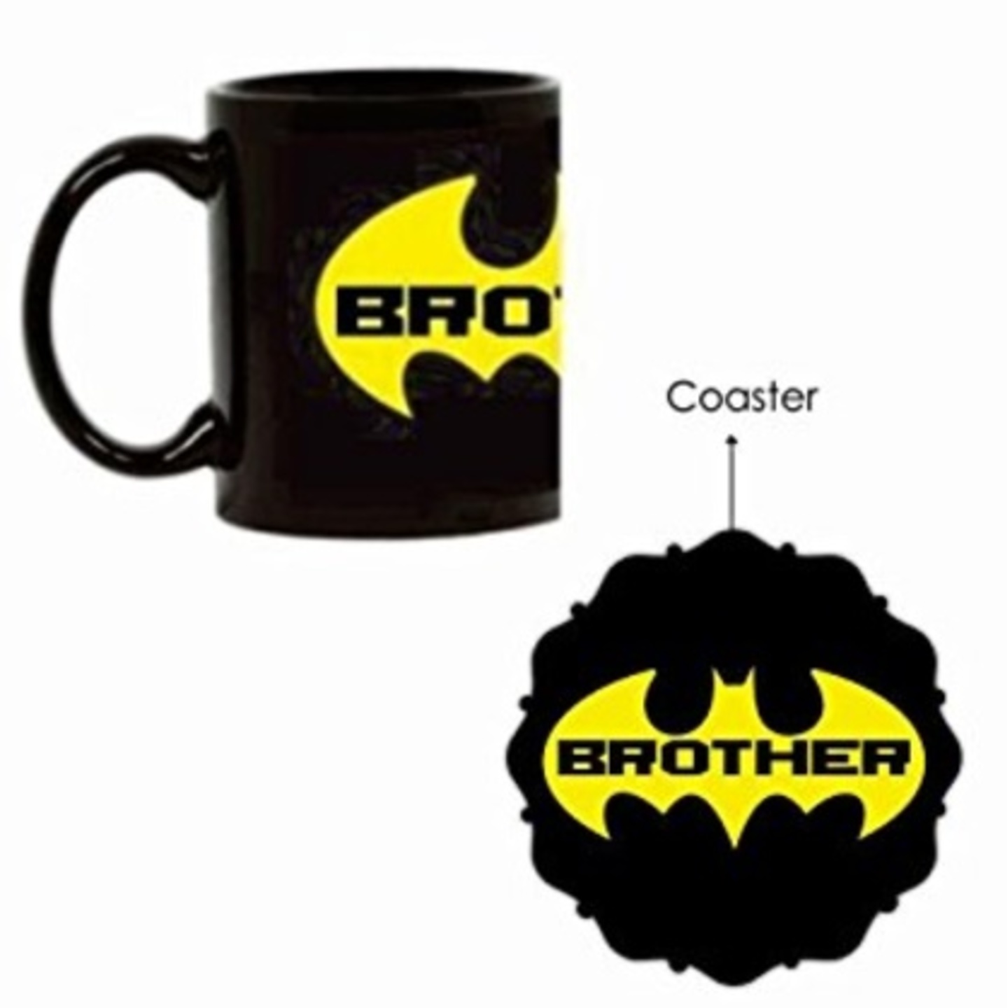 Batman Design Mug and Coaster for Brothers