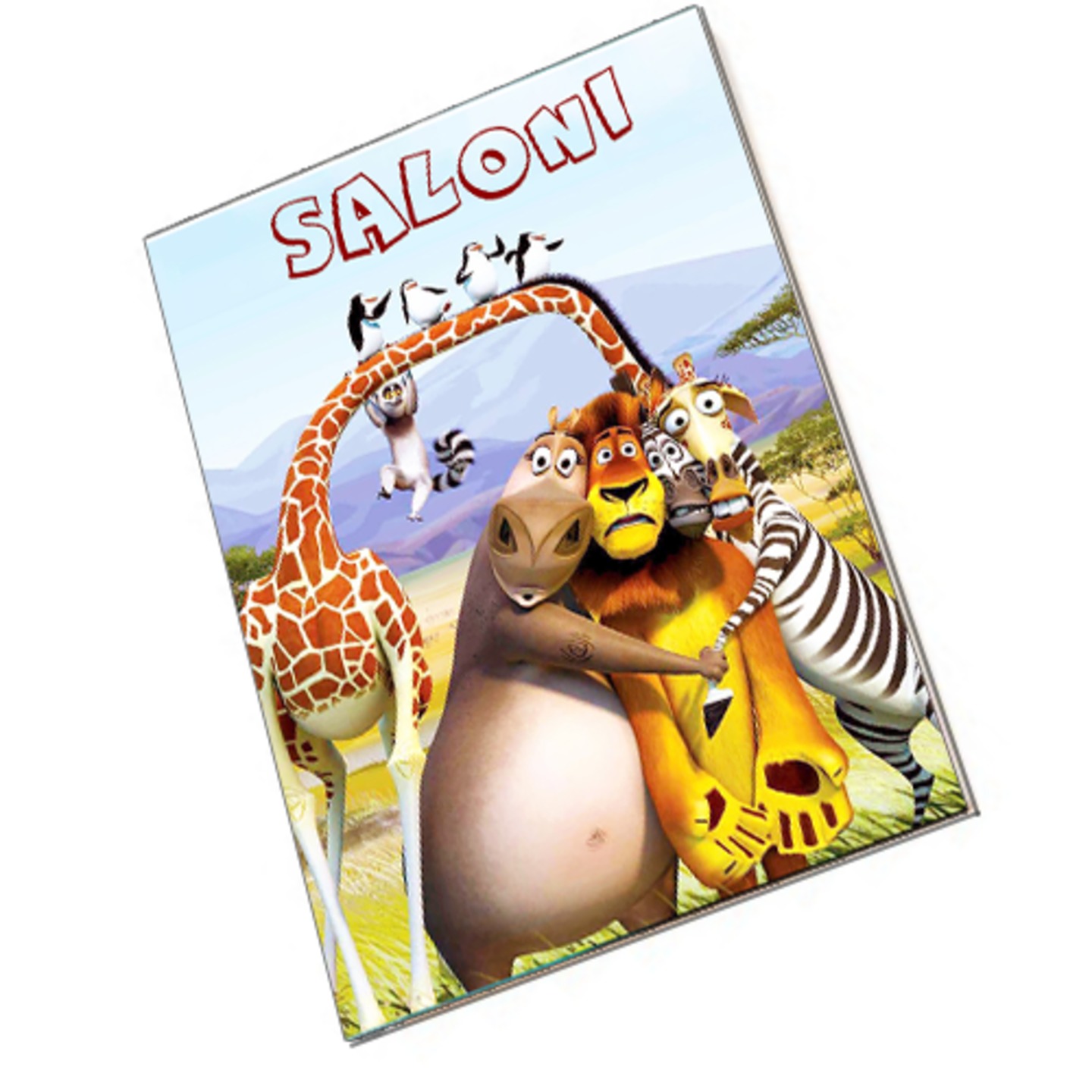 Madagascar theme Center Stapled Notepad (A5 size)