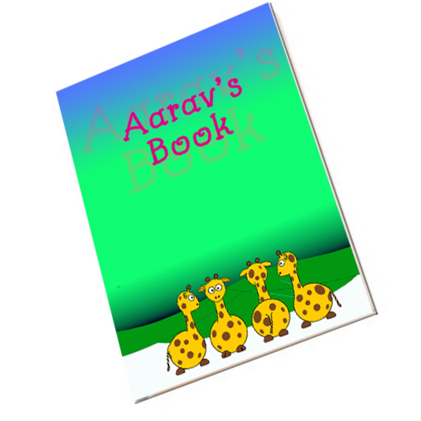 Giraffe Design Center Staple Notepad (A4 size)