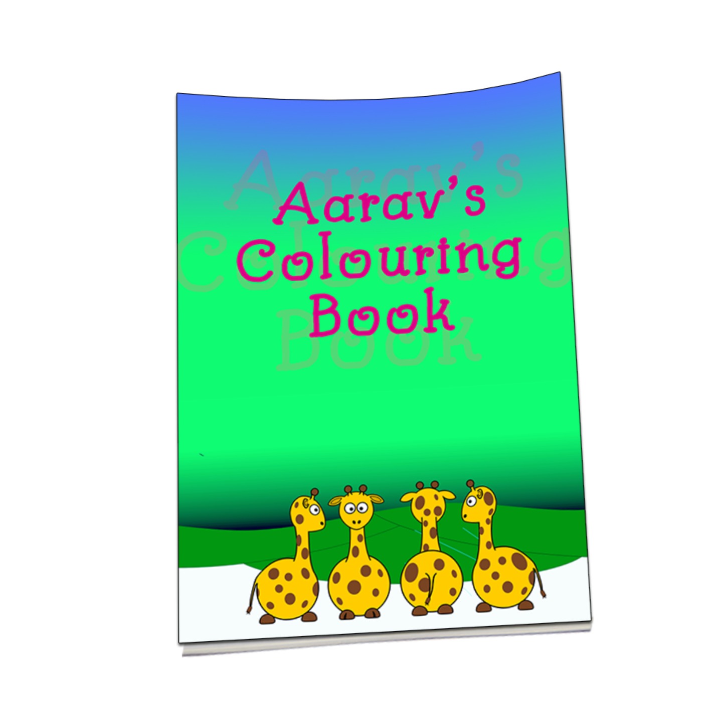 4 Giraffe Design Colouring Book