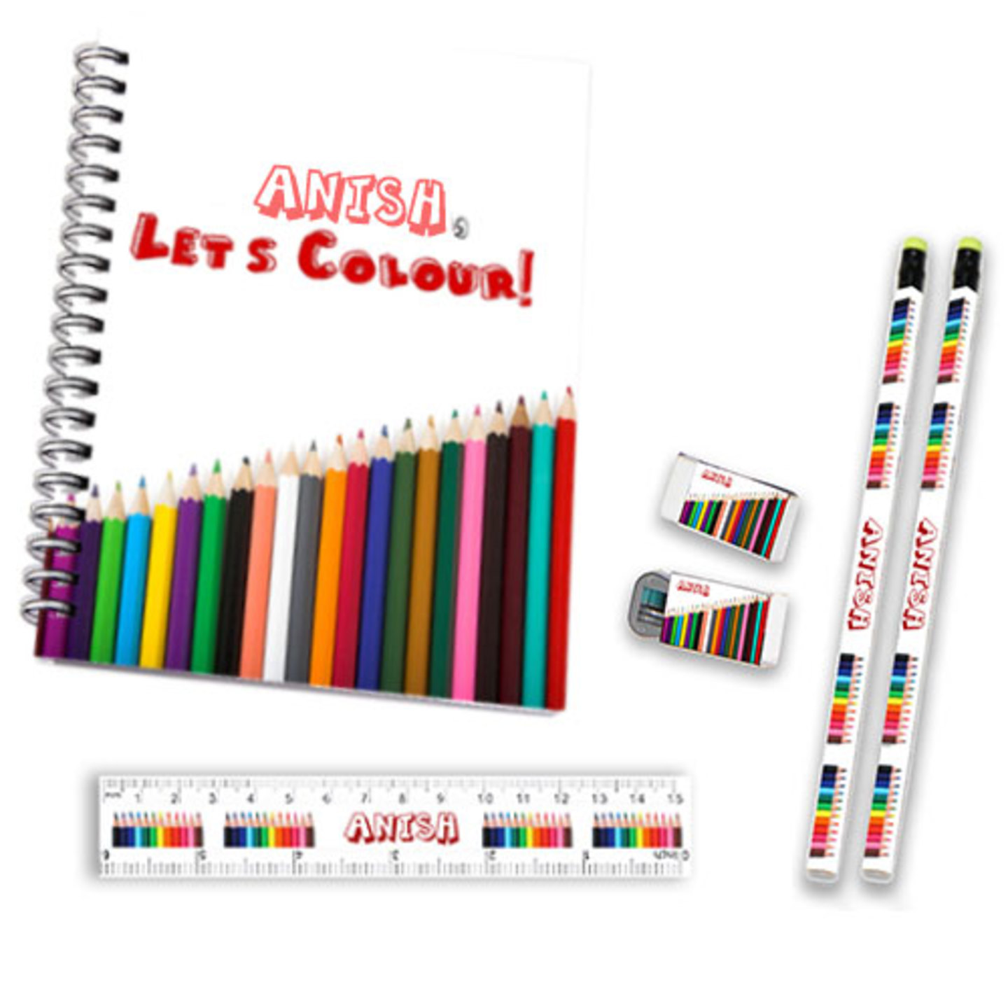 Color Pencil Design Notepad Combo