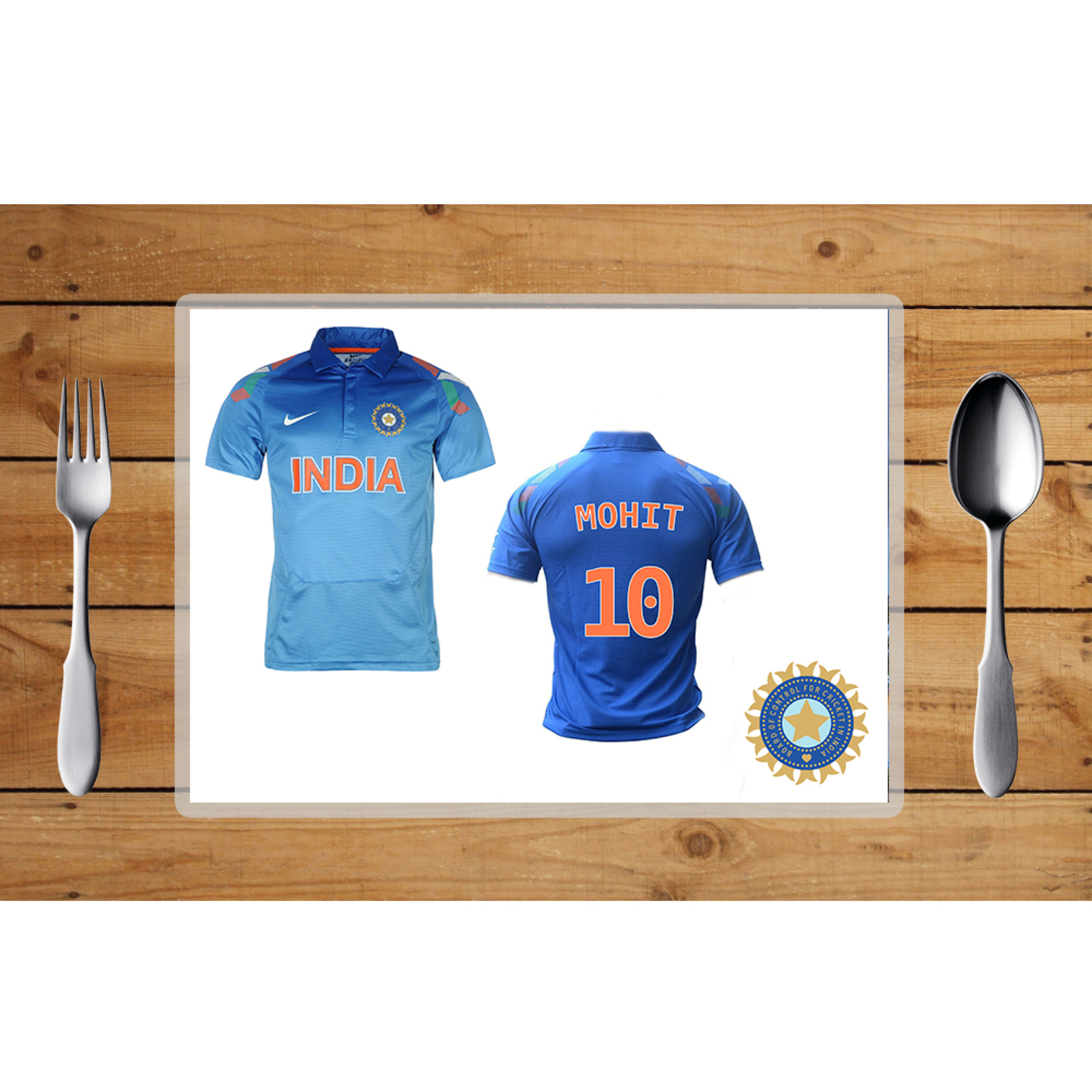 India Team Design Table Mats (Set of 2)