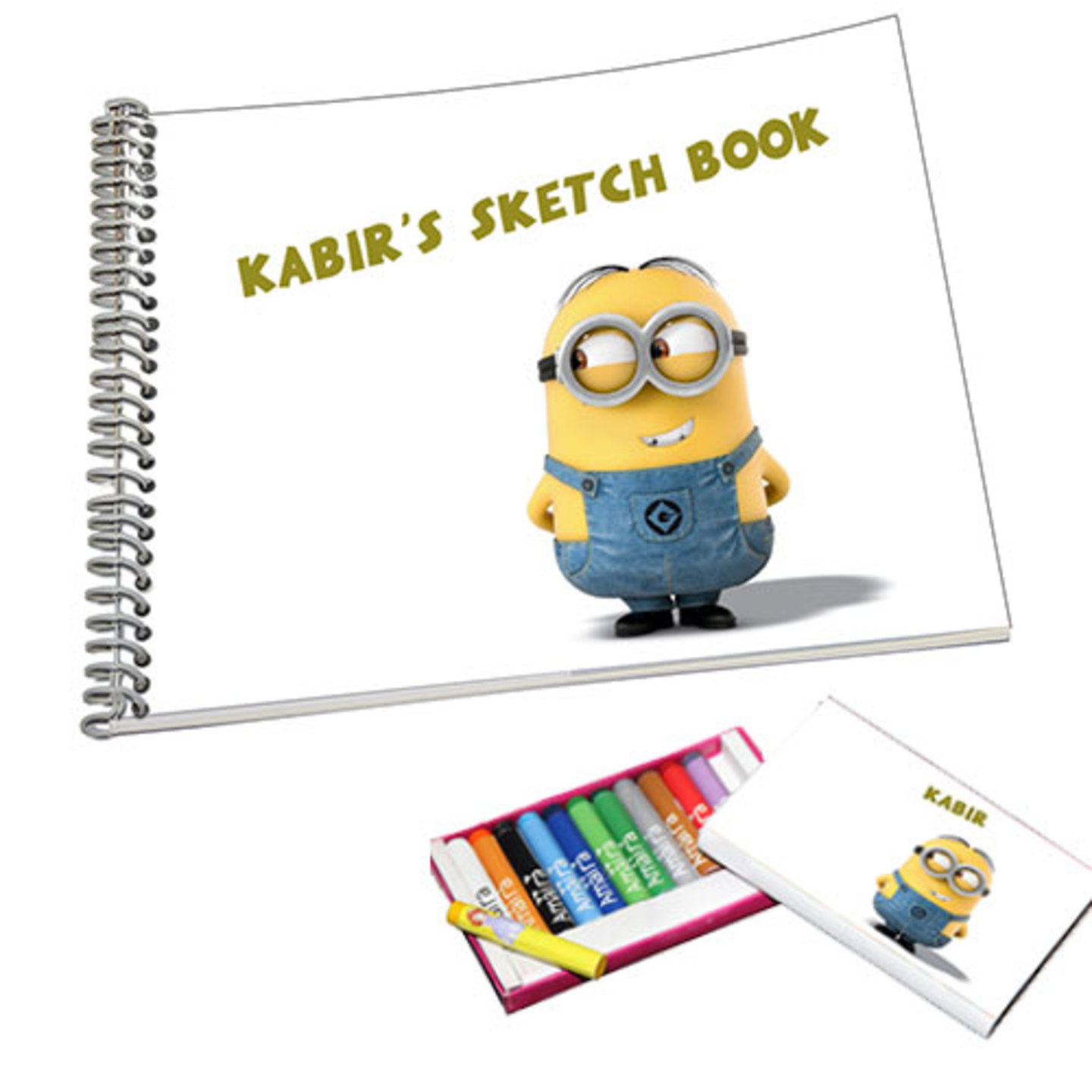 Minion Design Crayon Box & Sketch Book Combo