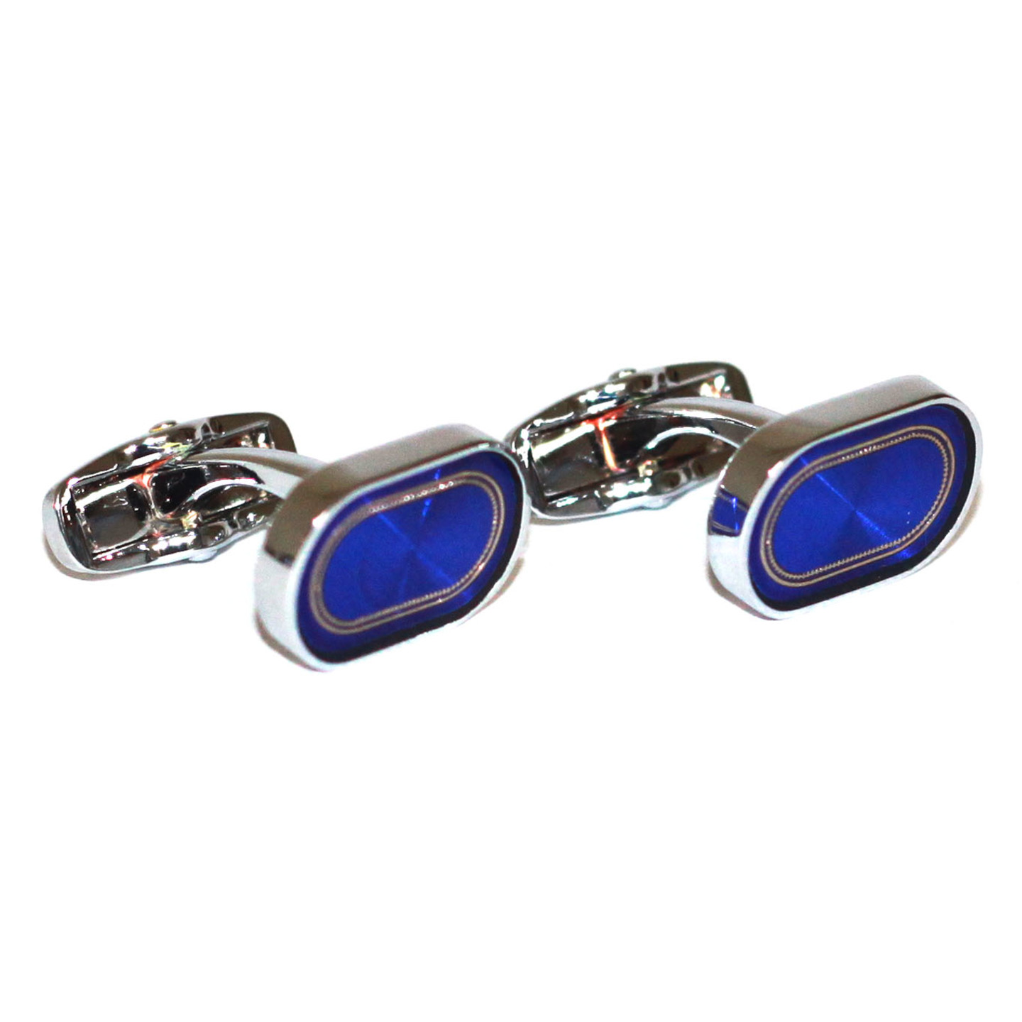 F-Filleted Blue Cufflinks 