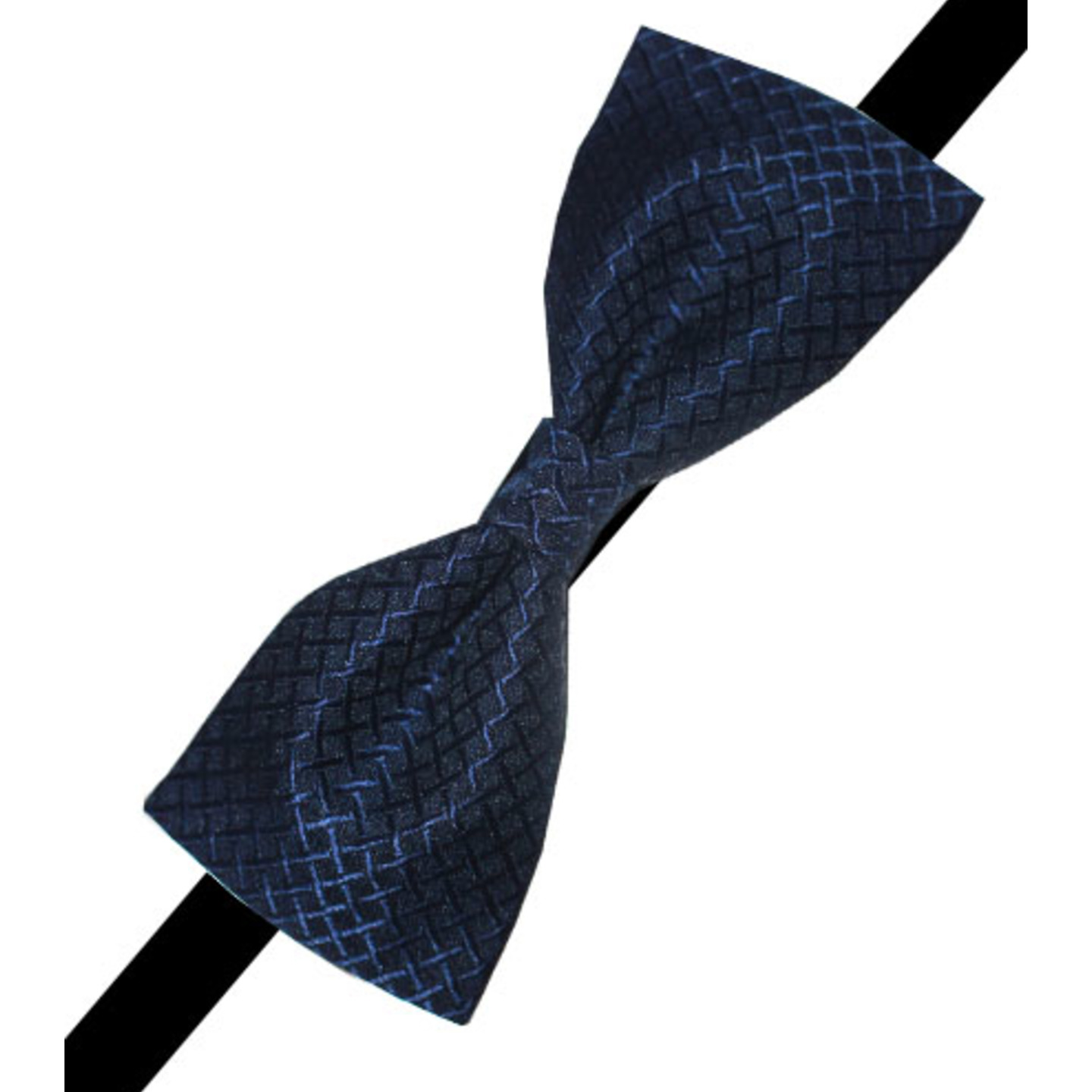 Blue Micro Fiber Formal Bow Tie 