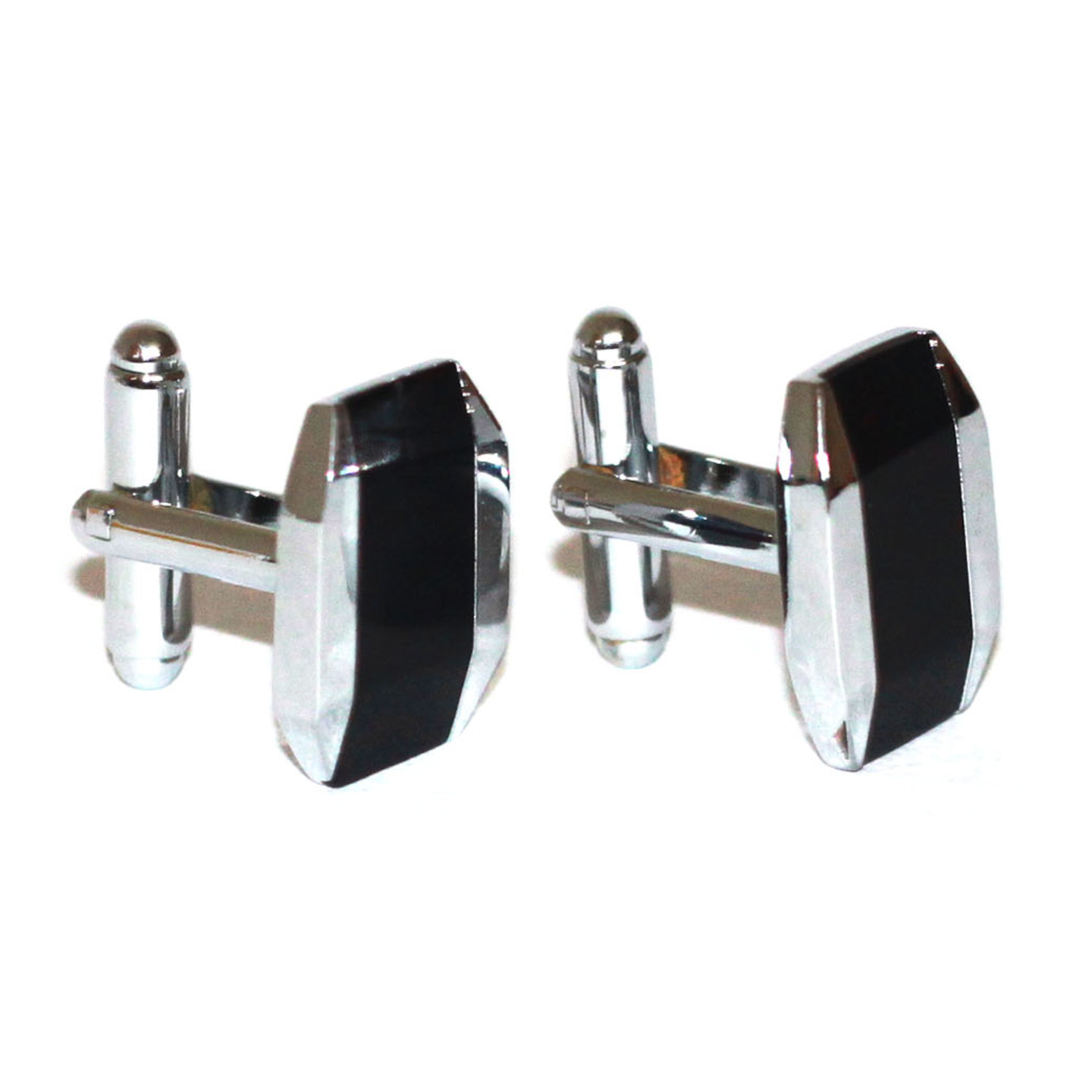 B-Black Rectangle Cufflink