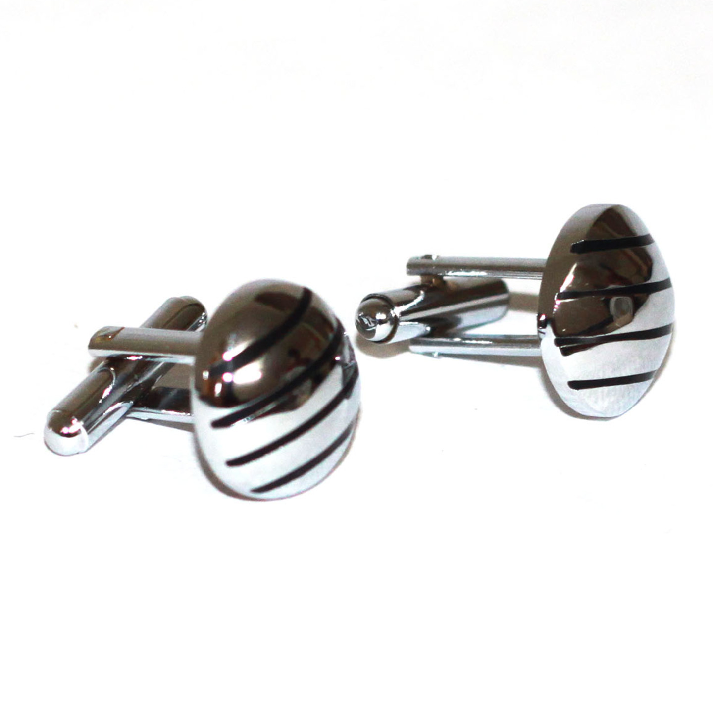 S-Silver Metal Cufflinks