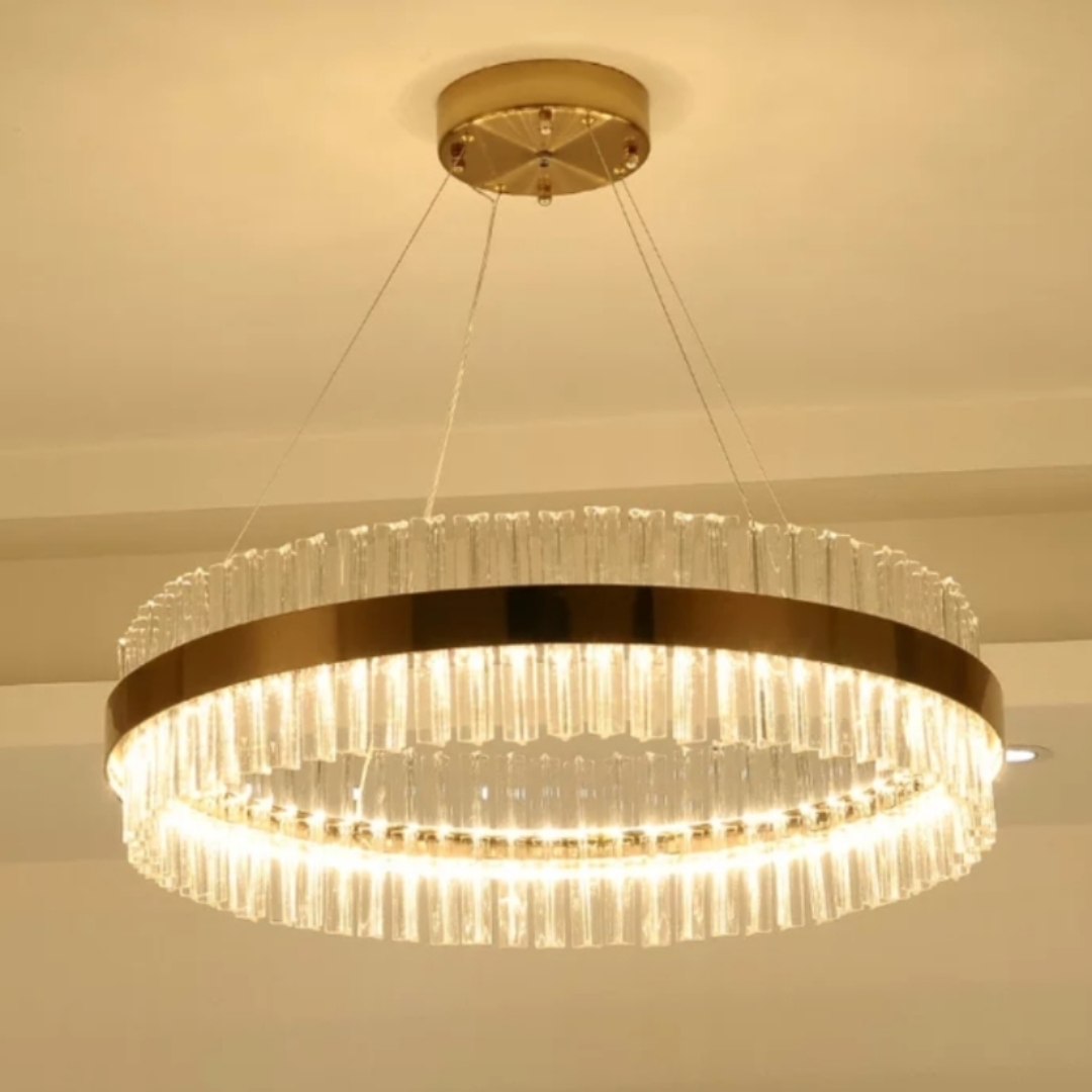 European Clear K9 Crystal Pendant Light 