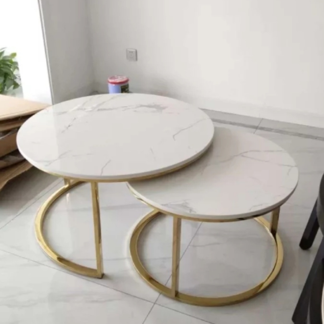 Man Made Marble Double Round Coffee table 