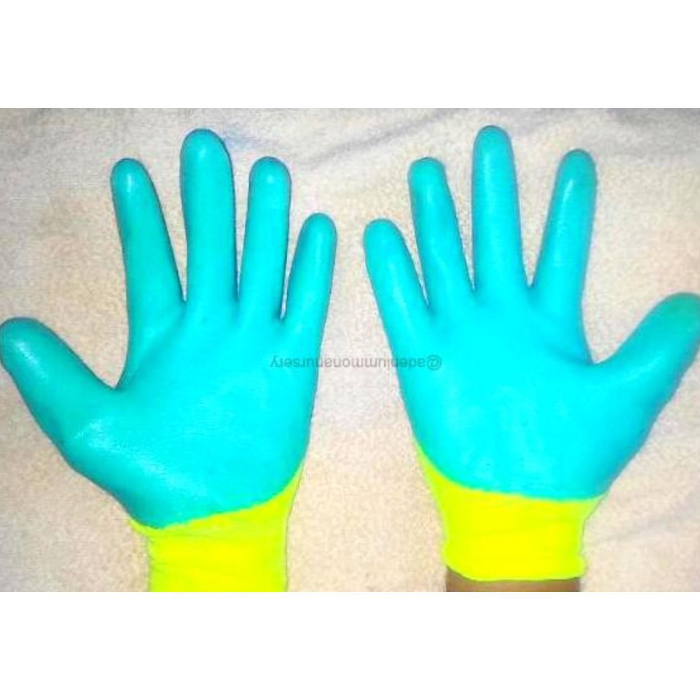 Rubber Garden Gloves  1 pair 