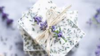 Glycerine soaps and embeding dried flowers pic.jpg lavender.jfif