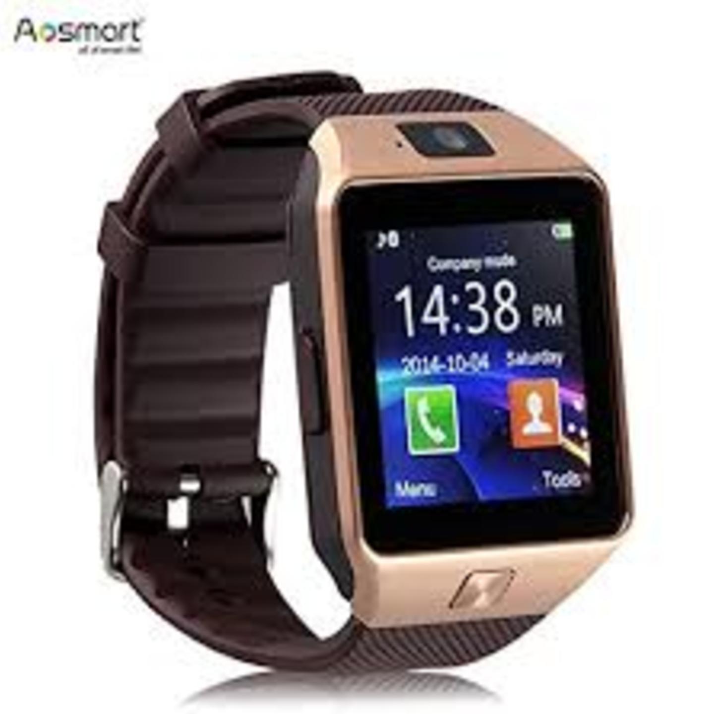V2N Smartwatch with SIM Slot, Memory Card Slot and Camera Support (Black)