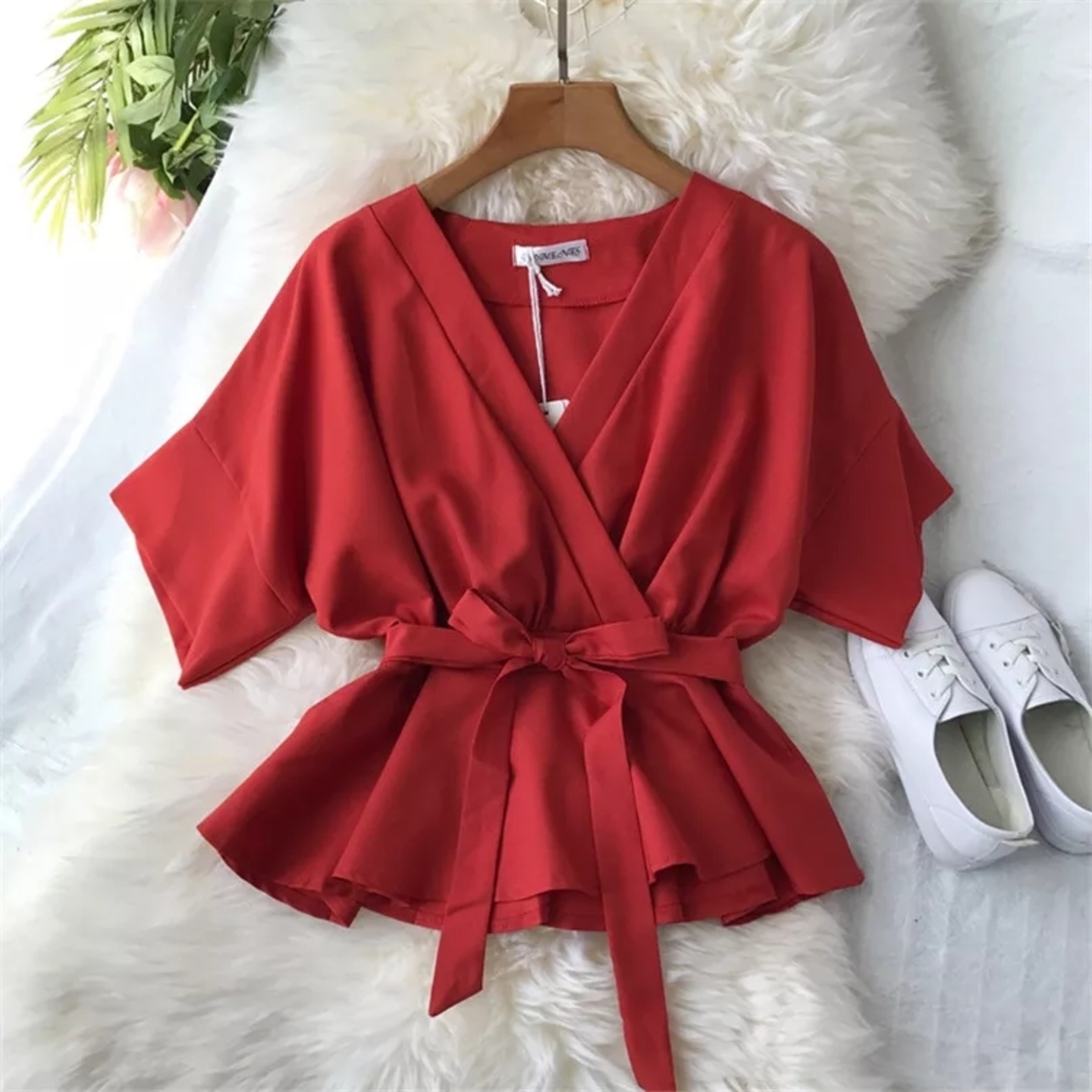 Stylish Bow Style Solid top