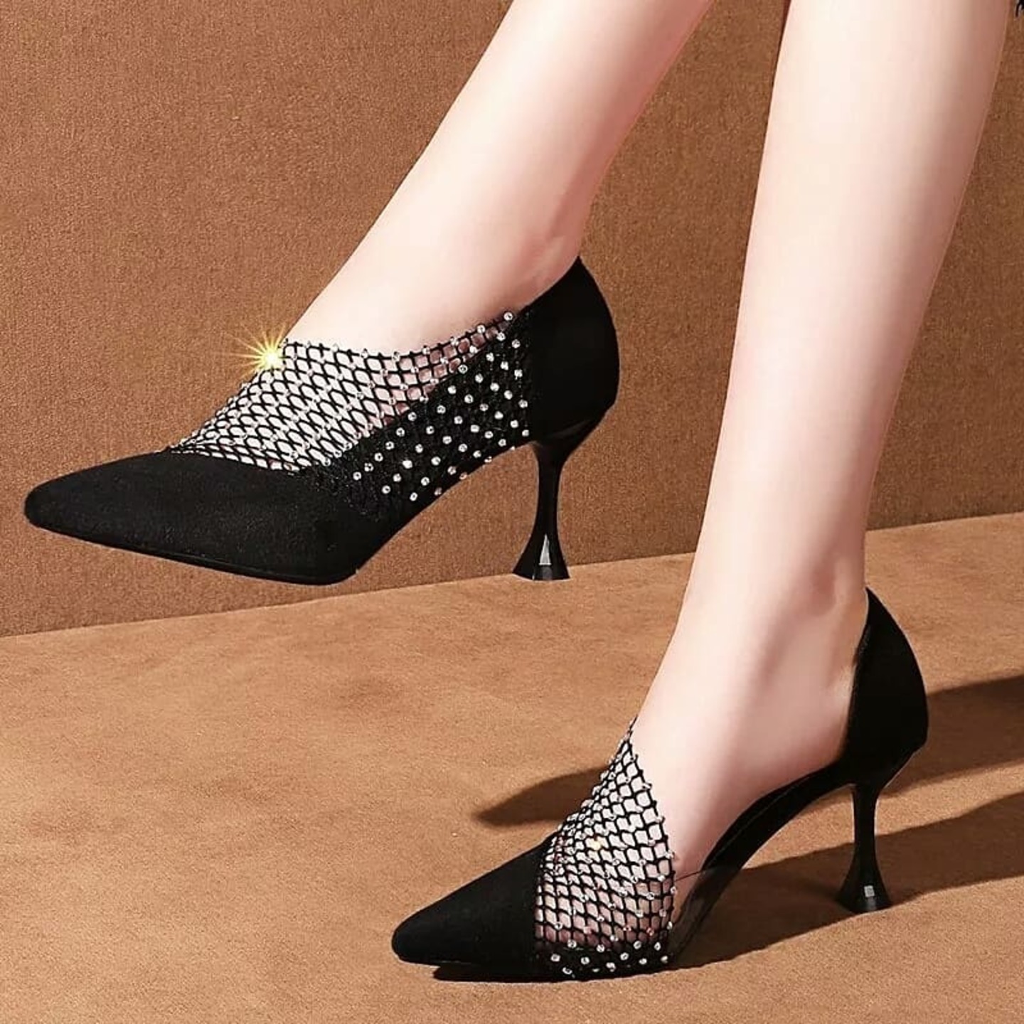 Elegant Black Partywear Stilettos