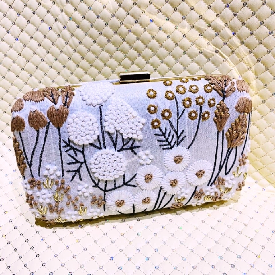 handcrafted clutch