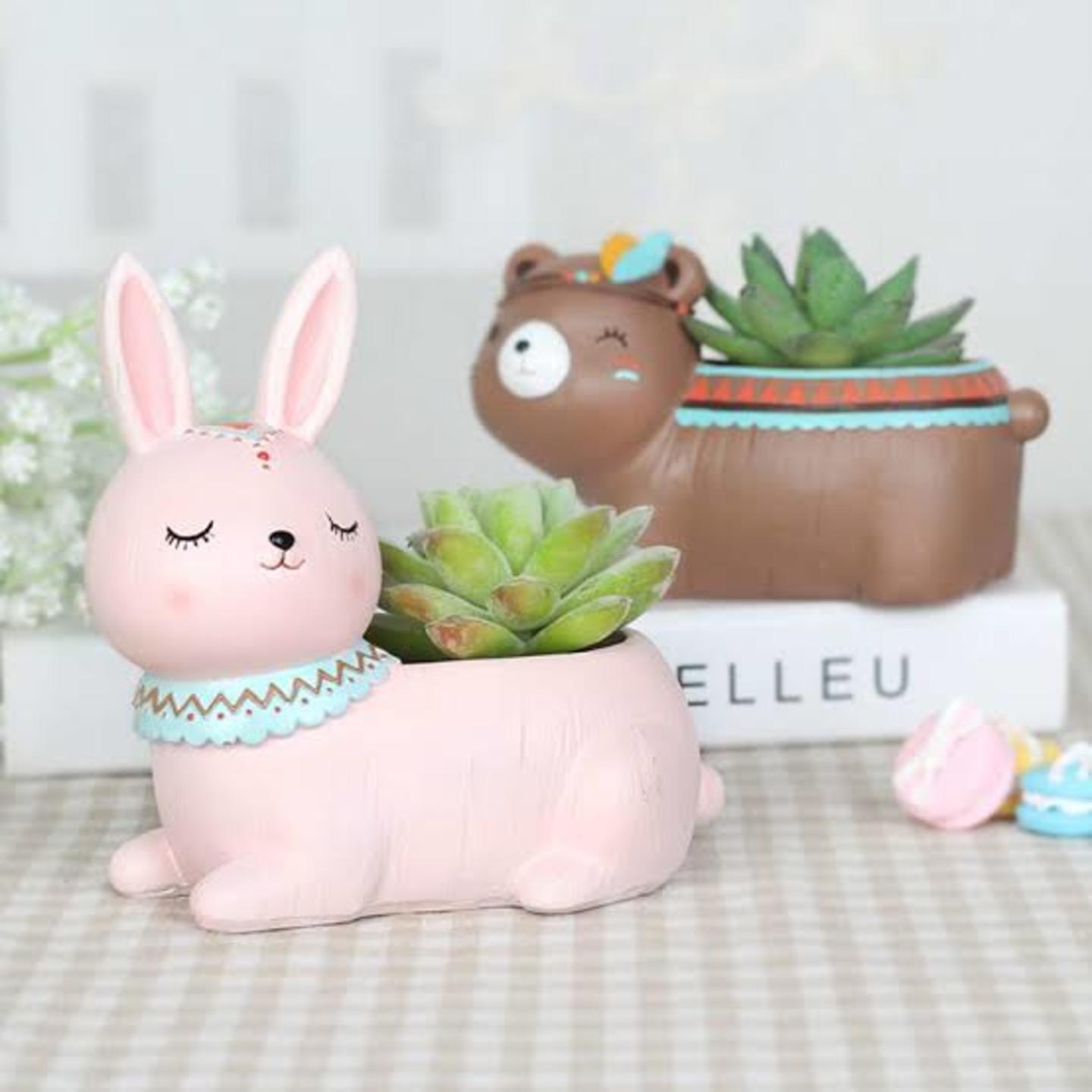 Cute Gypsy bunny succulent Planter