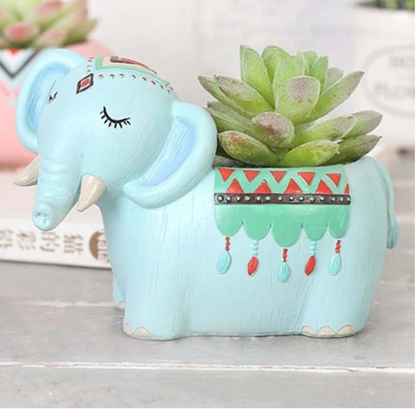 Gypsy Cute elephant succulent planter