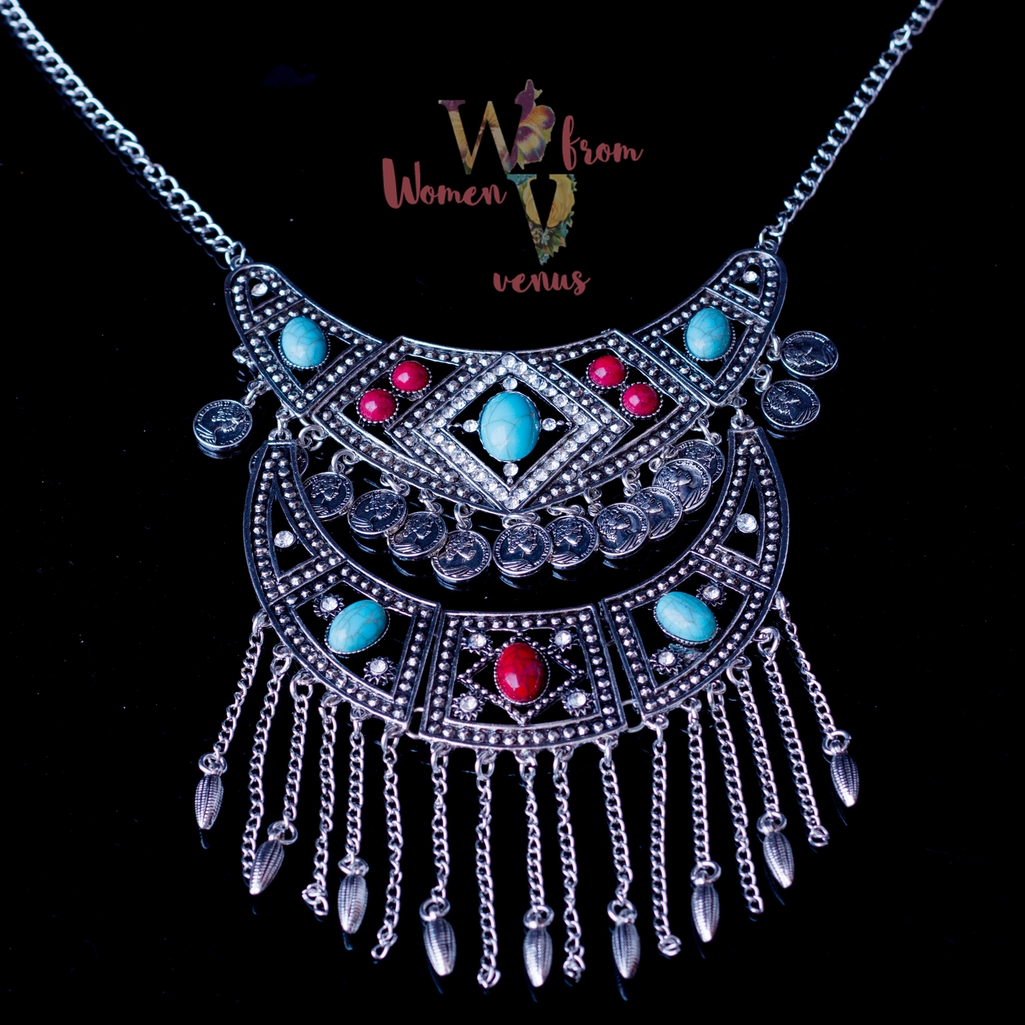 Silver coin Necklace 