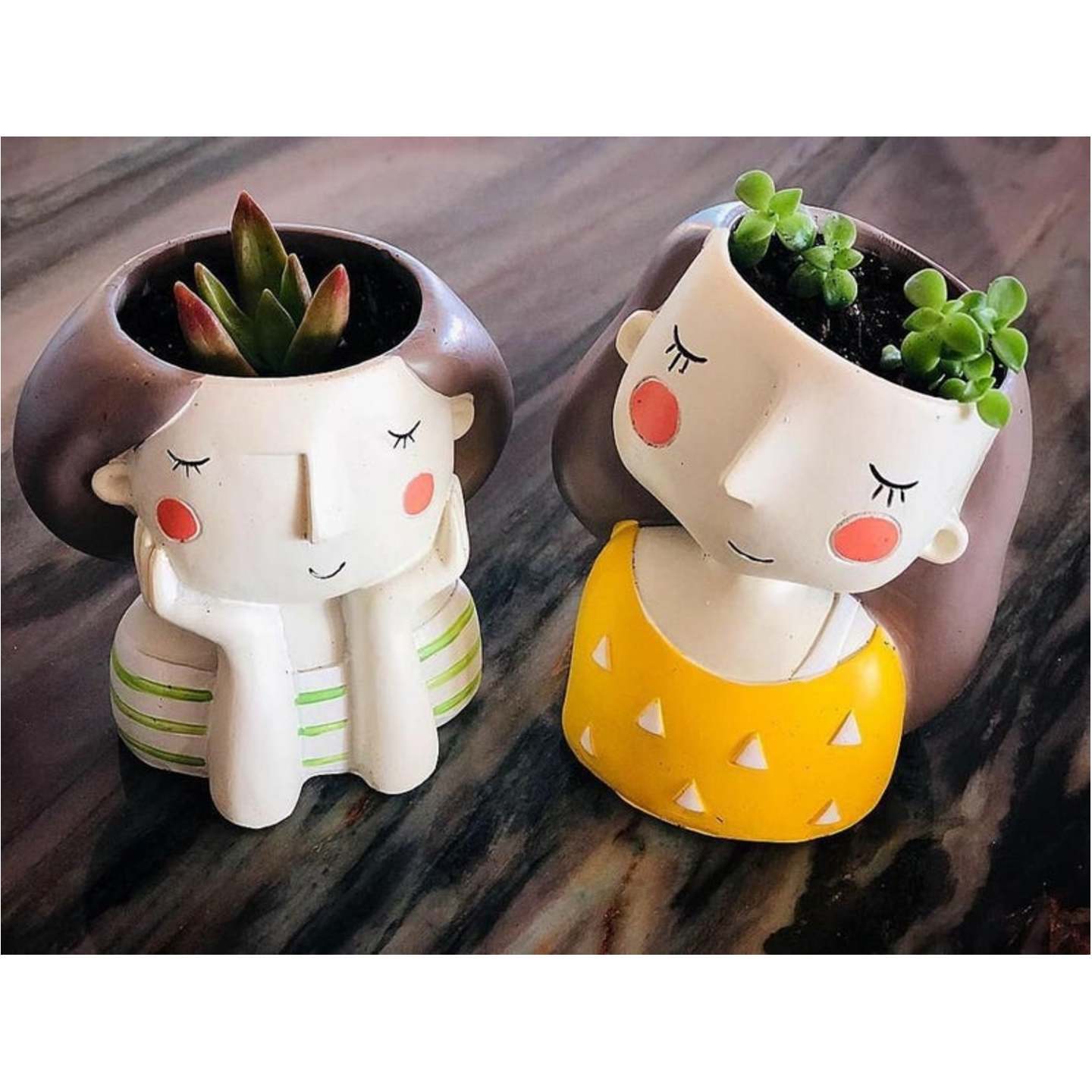 Cute girls buddy combo set of 2 Planters 