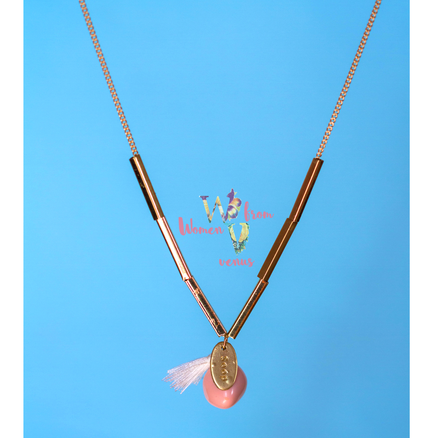 Minimal peach long chain 
