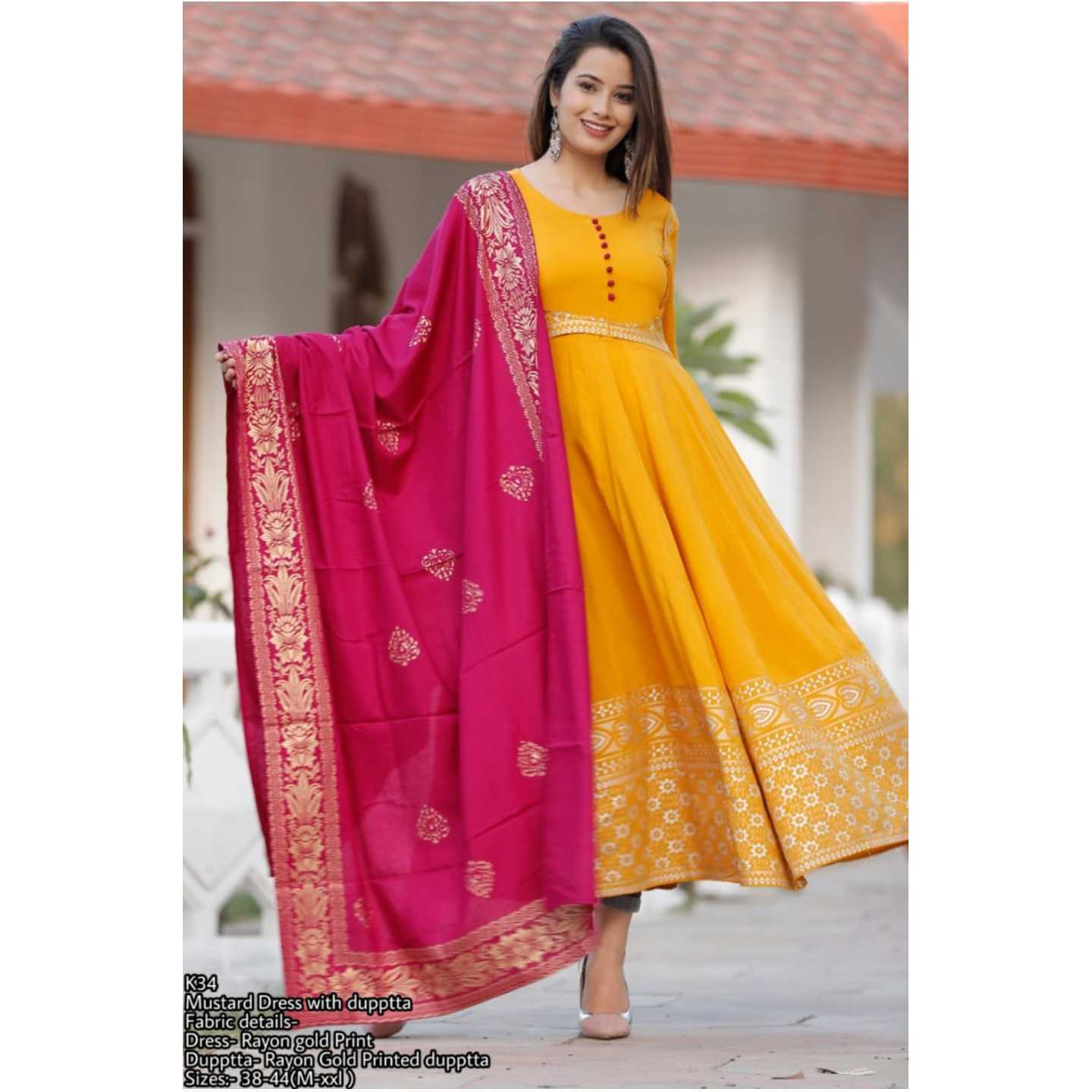 Suit set - Mustard Dress with dupptta