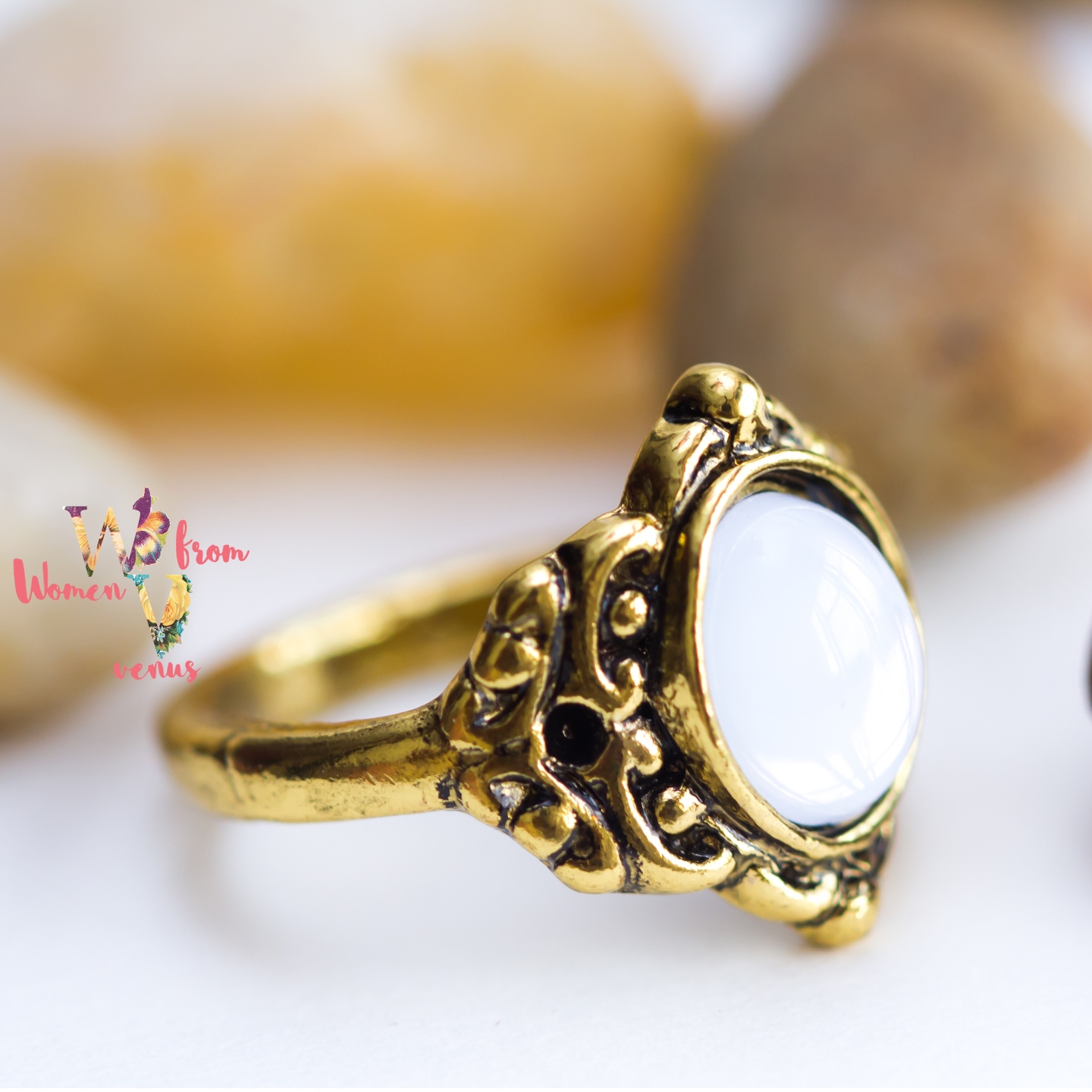 Moon bean ring