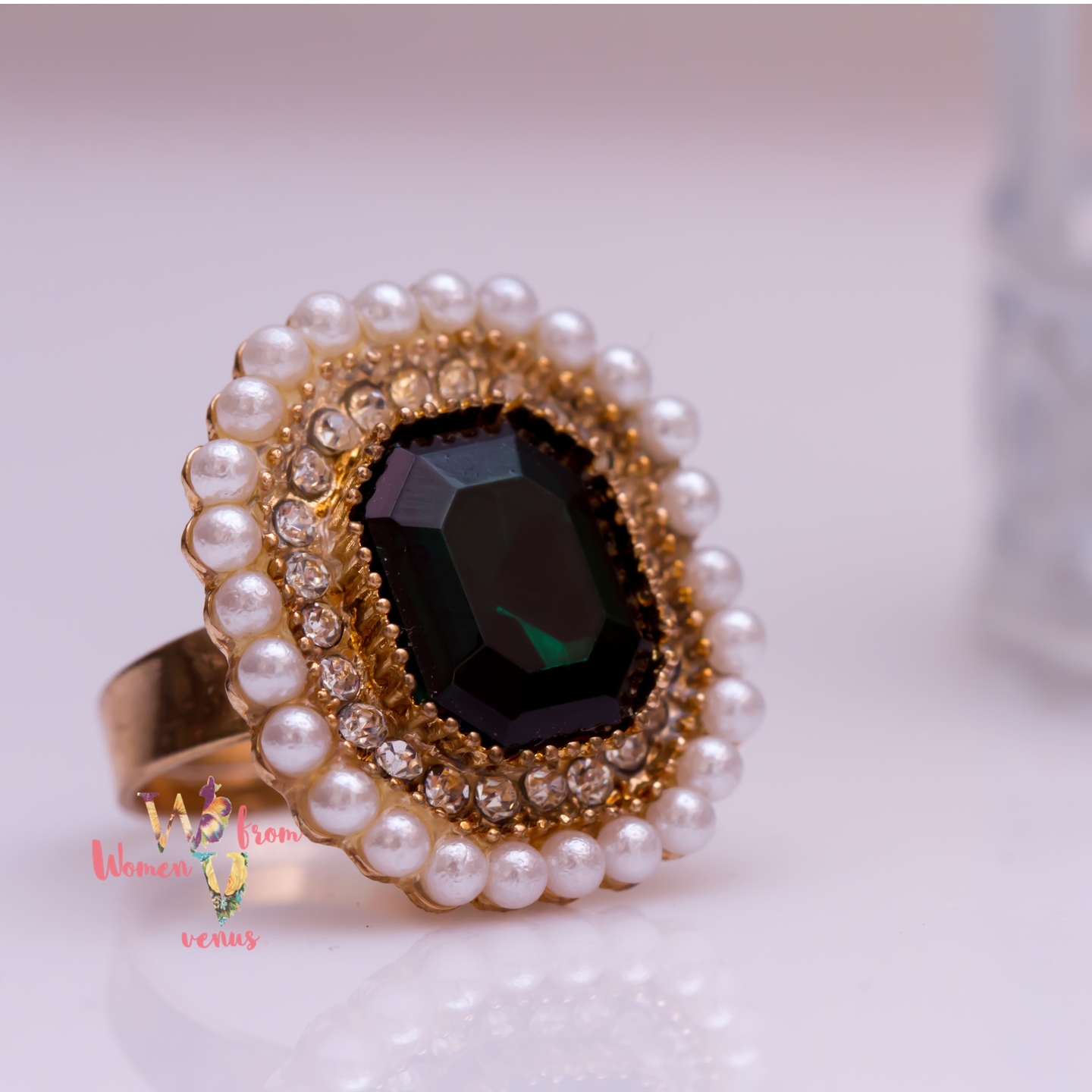 Emerald Pearl ring   