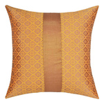 KNL Yellow Brocade Jharokha Cushion Cover 12"x12" Size