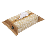 KNL White Brocade Jharokha Tissue Box Cover