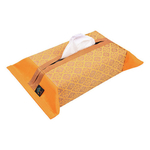 KNL Yellow Brocade Jharokha Tissue Box Cover