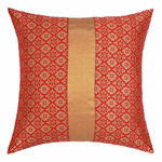 KNL Red Brocade Jharokha Cushion Cover 12"x12" Size