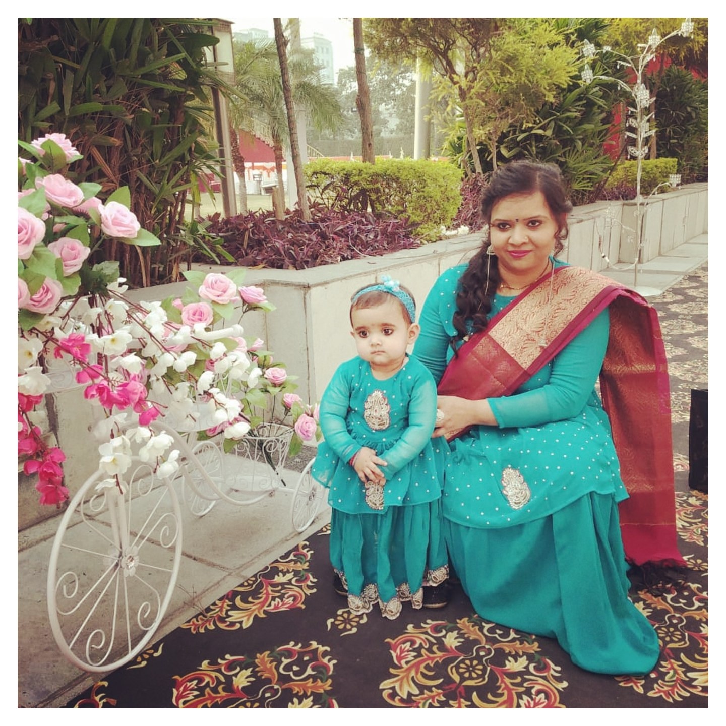 Green Embroidered Sarara