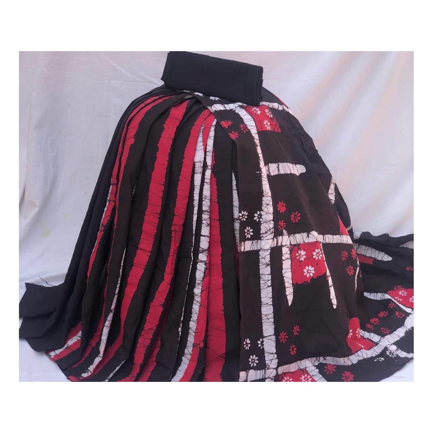 Black red Magic Saree