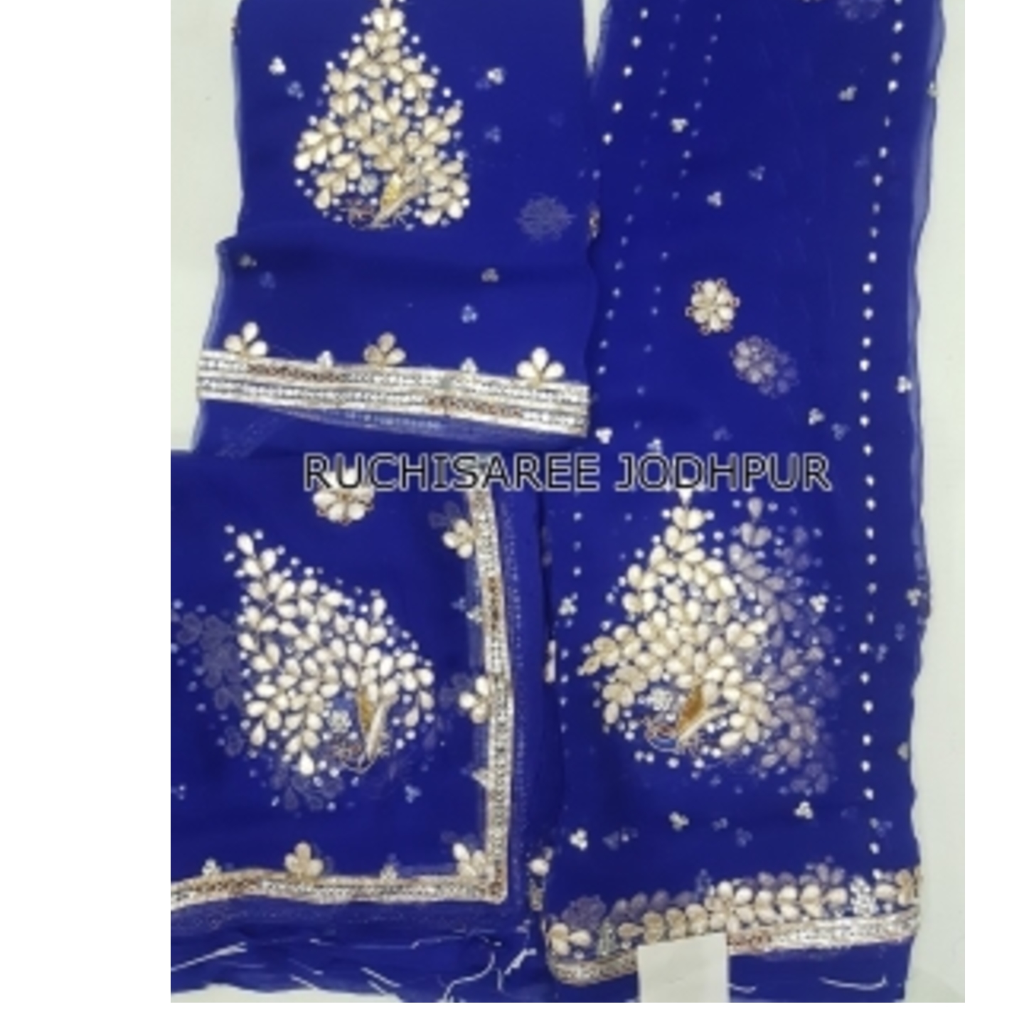 GOTAPATI WORK RAJPUTI POSHAK SEMI PURE FABRIC