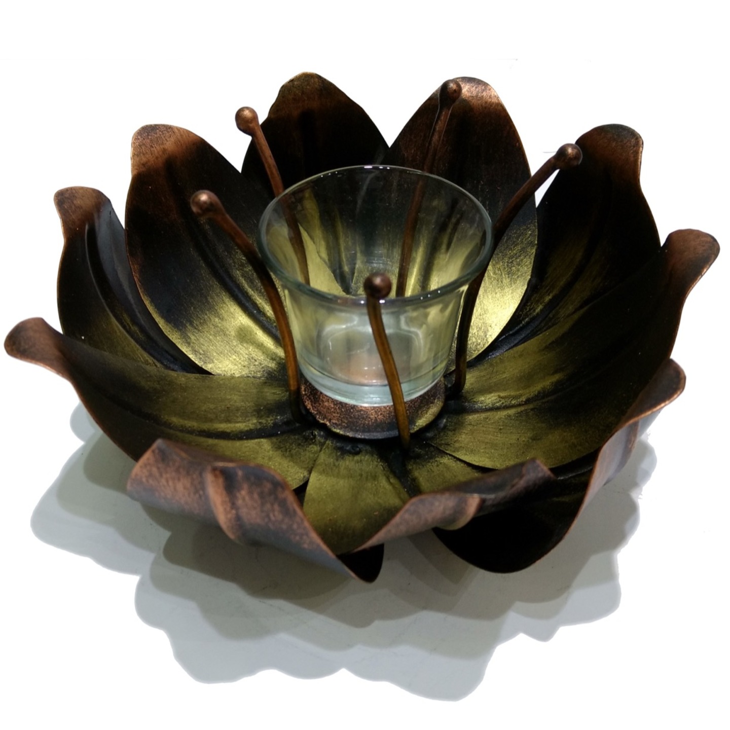 Lotus Antique Tea Light Diya Floating Candle Holder