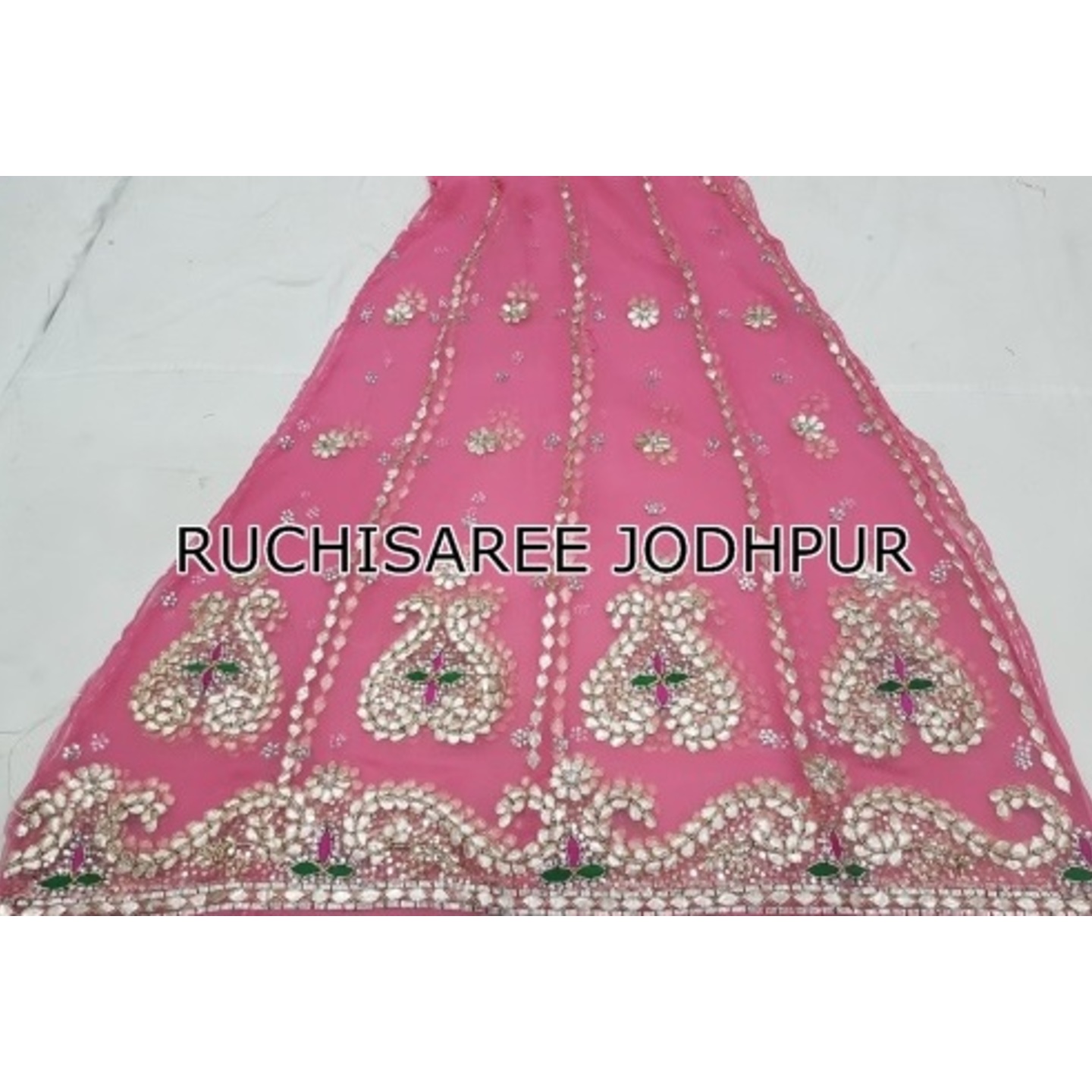 GOTAPATI WORK RAJPUTI POSHAK SEMI PURE FABRIC