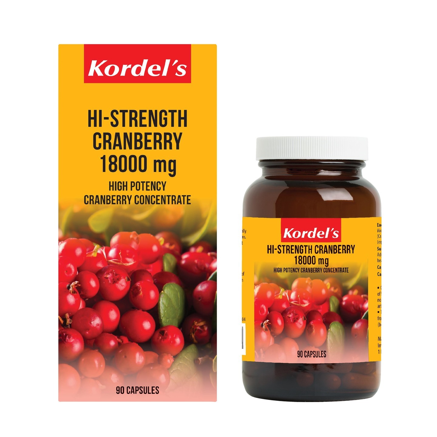 Kordels Hi-Strength Cranberry 18000mg C90