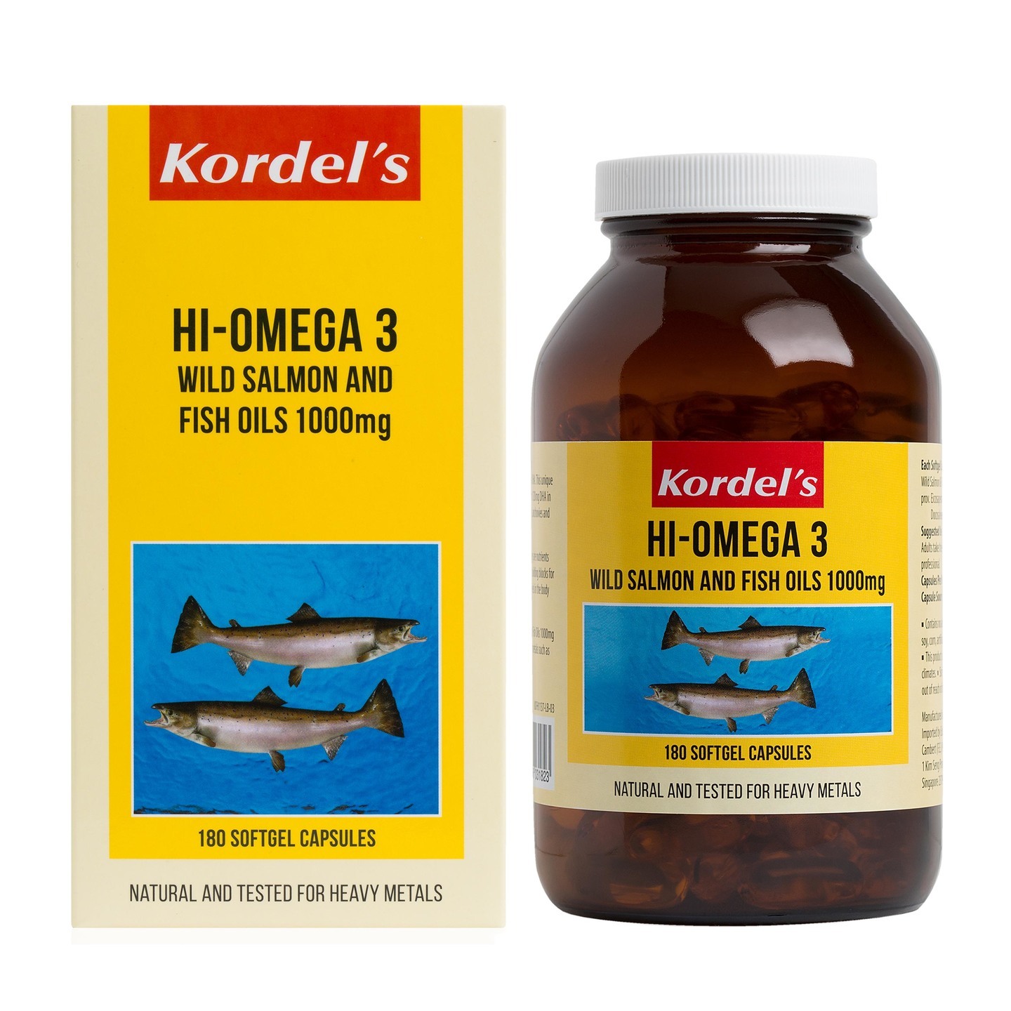 Kordels Hi- Omega 3 Wild Salmon and Fish Oils 1000mg