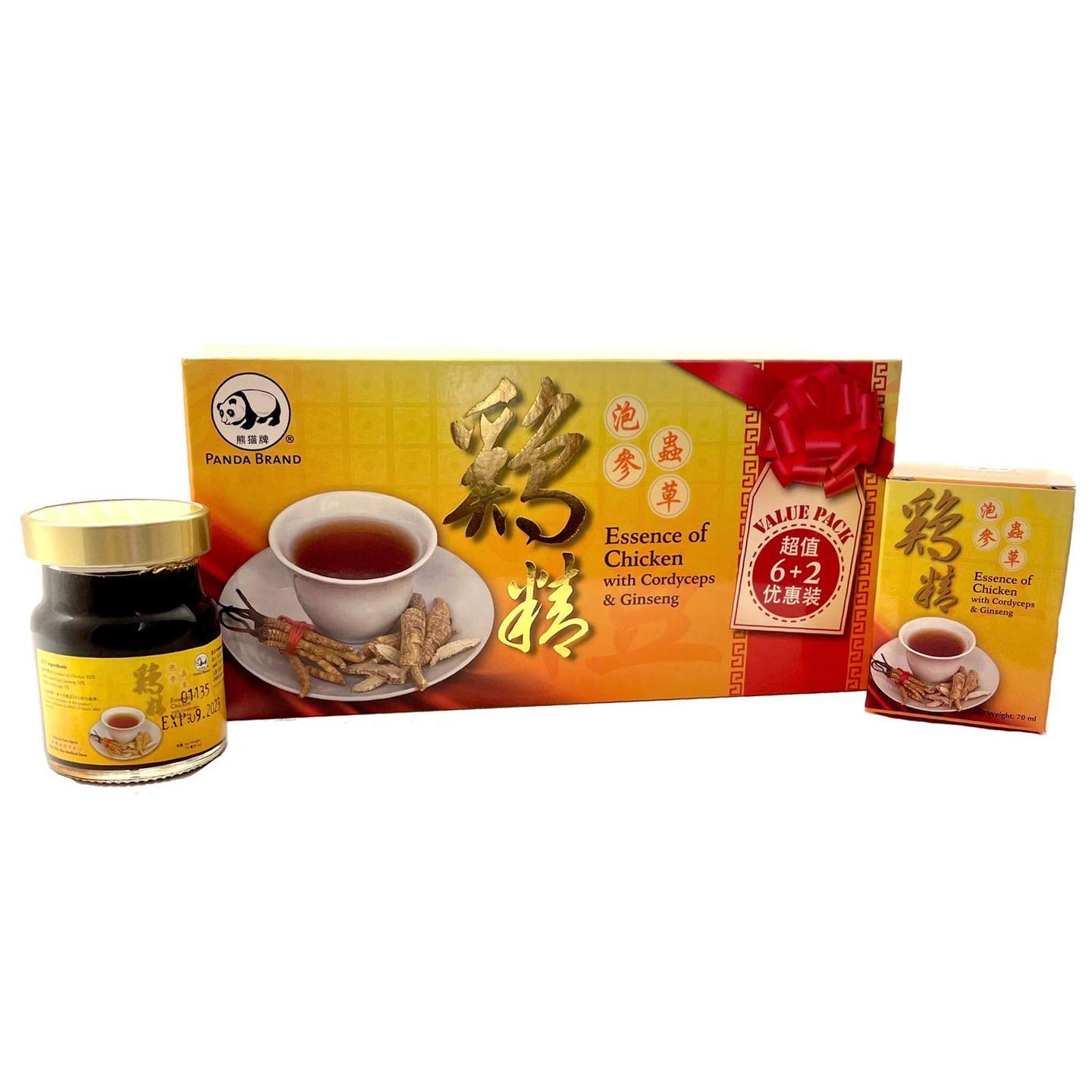 PANDA BRAND Essence Of Chicken With Cordyceps & Ginseng 虫草泡参鸡精 ( 6 +2 BOT)*PROMOTION FOR 2*
