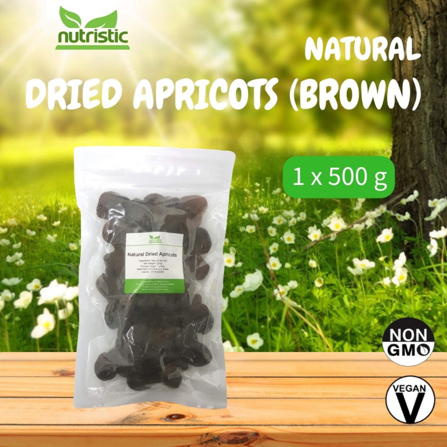 Dried Natural Apricots Brown 500g