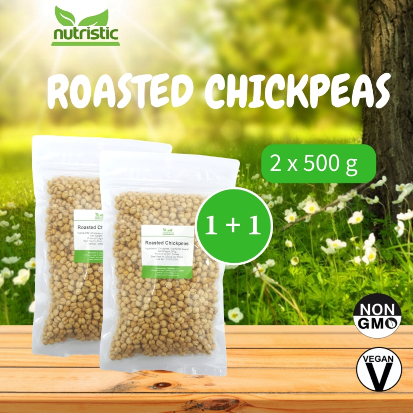 Roasted Chickpeas 500g x2 - Value Bundle 1+1