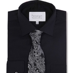 Paradigm Black Color Formal Pure Cotton Non-Iron Shirt