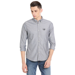Bar Harbour Men Solid Casual Grey Shirt