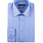 Double Two Dark Blue Long Sleeve Non-Iron Cotton Rich Shirt