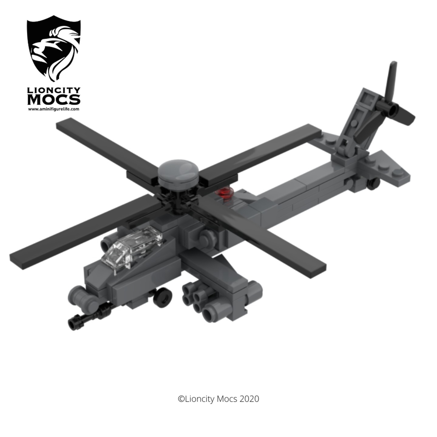  [PDF Instructions Only] AH-64D Apache Helicopter Mini