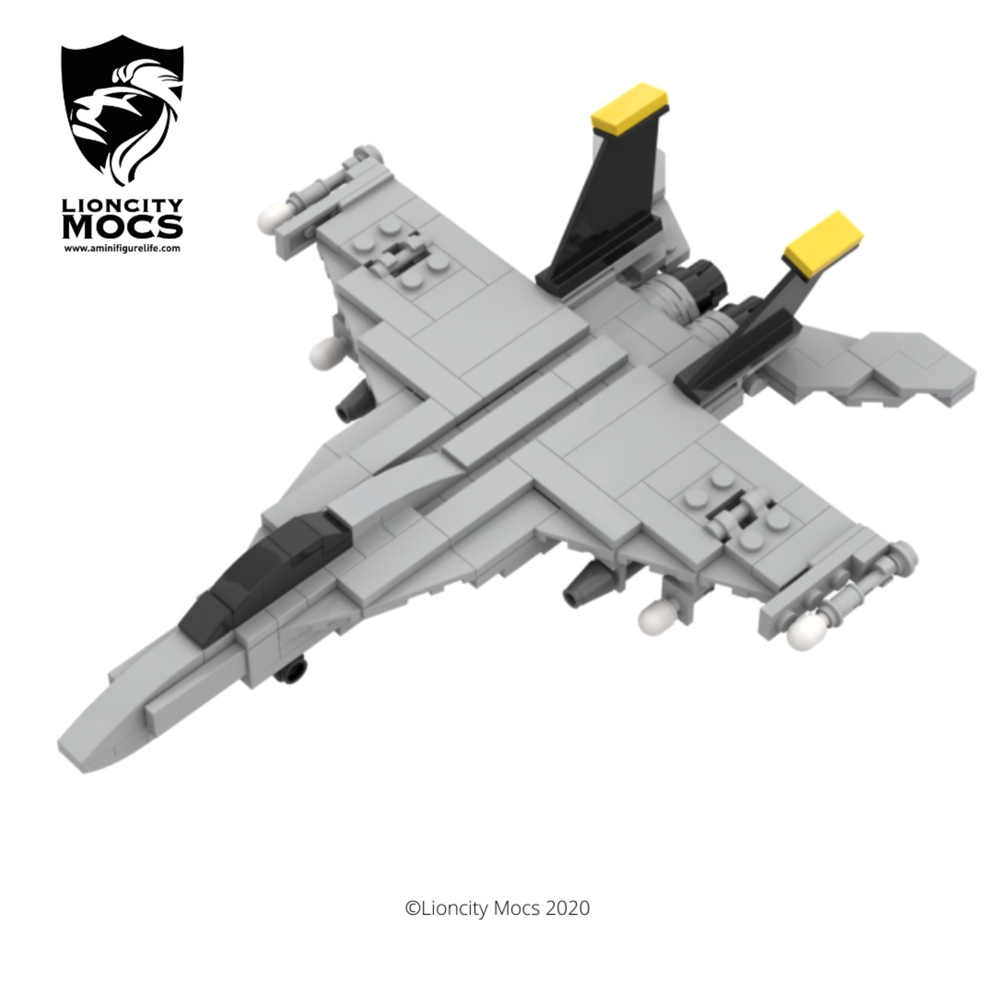  [PDF Instructions Only] F-18 Hornet Fighter Aircraft Mini