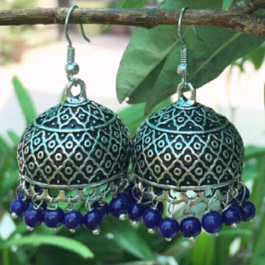 Artistic Oxidised Jhumki