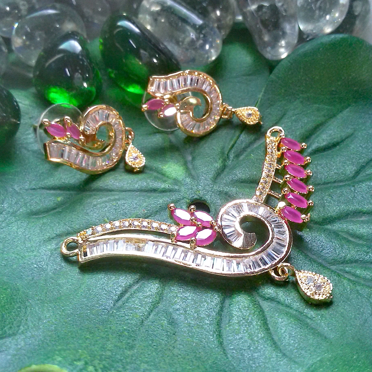 Stylish Mangalsutra Set with Earrings